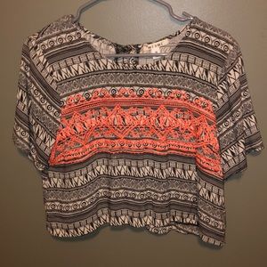 Aztec pattern crop top